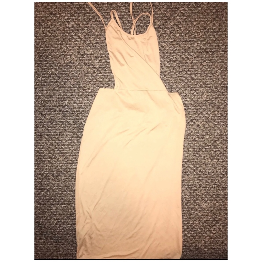 Beige cocktail dress